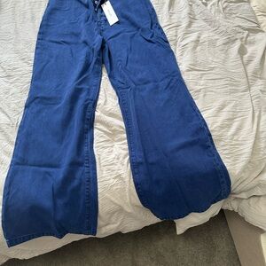 ROLLA'S Blue Flare Wide Leg Jeans